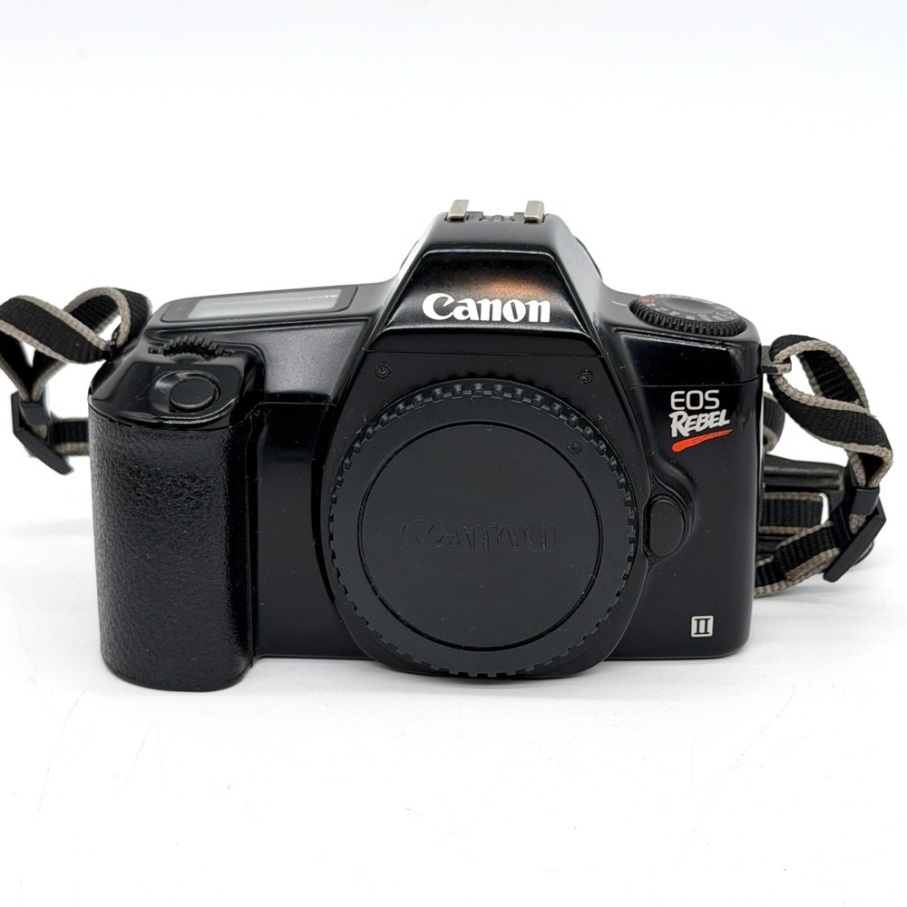 Canon EOS Rebel II 35mm SLR Film Camera Body Black Tested Works Great Used